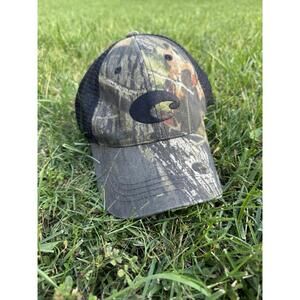 Costa Del Mar Camo Mesh Trucker Adjustable Hat Cap Fish‎ Men Brown Black